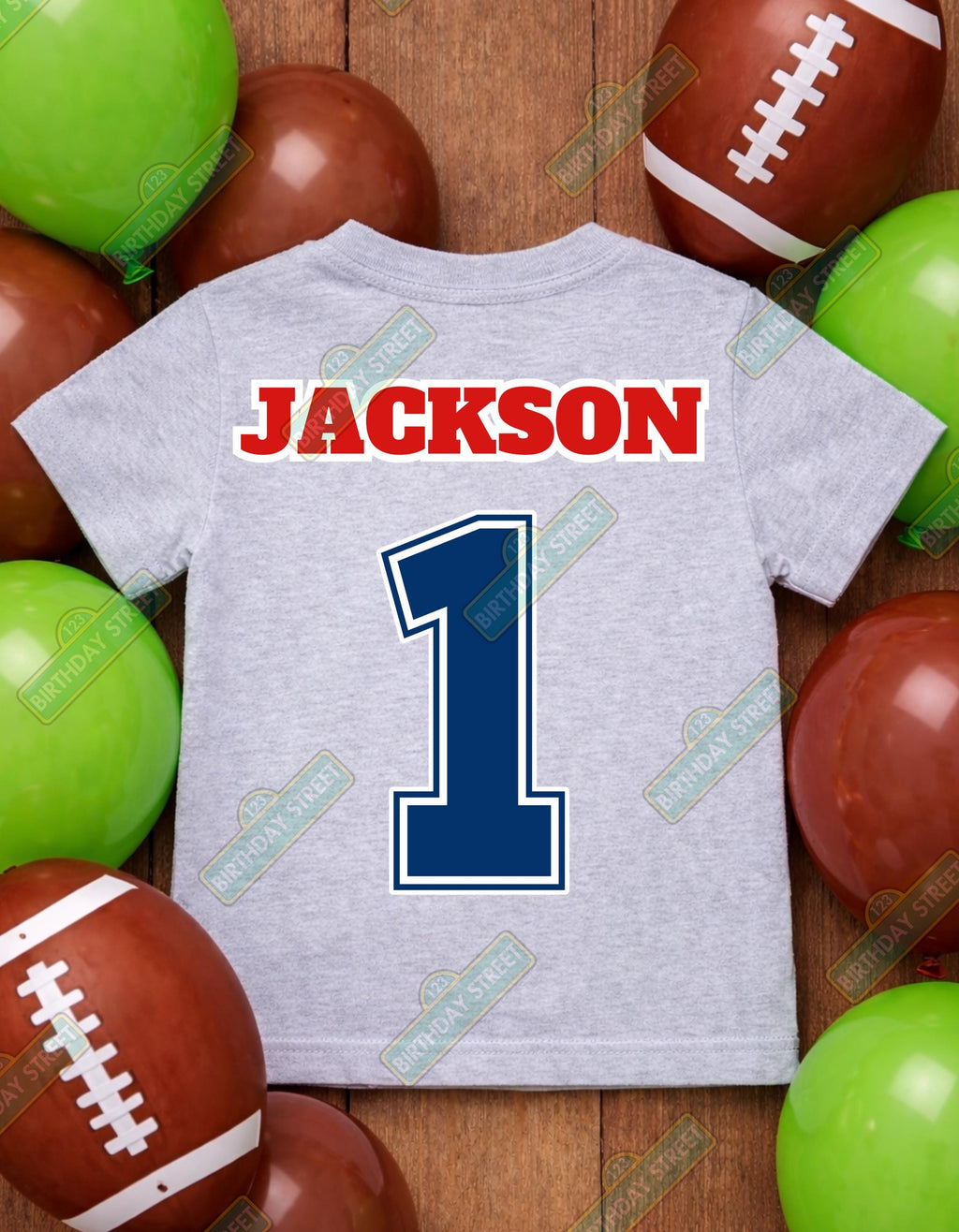 First Year Down Custom Football Birthday Tee - 1st Birthday Shirt - Football Birthday Shirt - Custom Name Shirt - 1st Down Shirt
