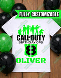 Custom Video Game Birthday Tee - Battle Royale Birthday Shirt - Custom Name & Age Birthday Shirt - Military Birthday Shirt - Army Shirt