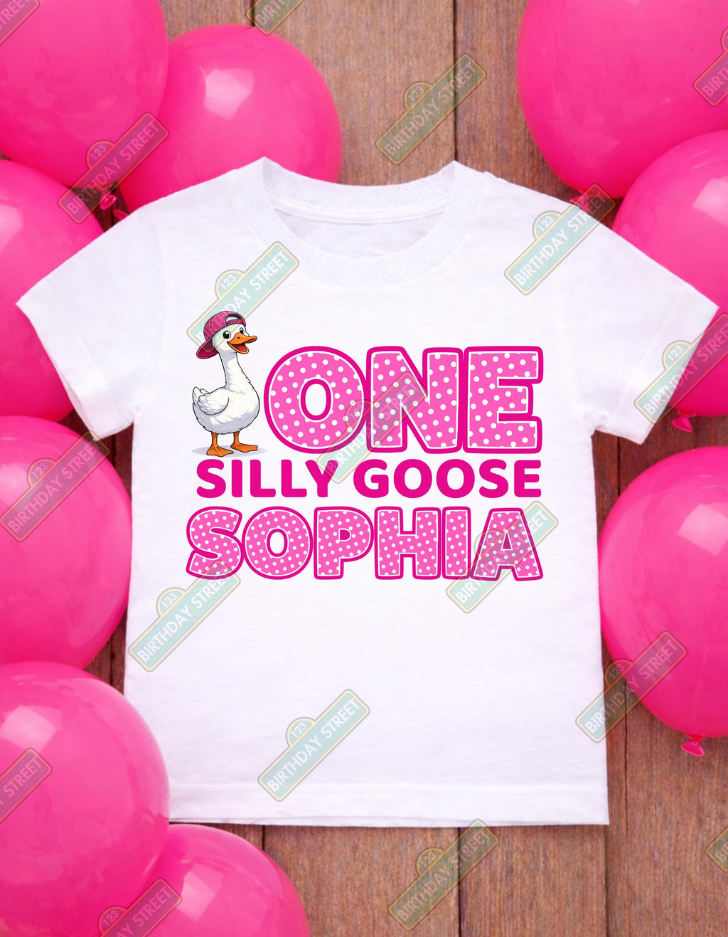 One Silly Goose First Birthday Tee - 1st Birthday Shirt - Animal Birthday - Custom Name Birthday - Funny Birthday - Birthday Pun Shirt