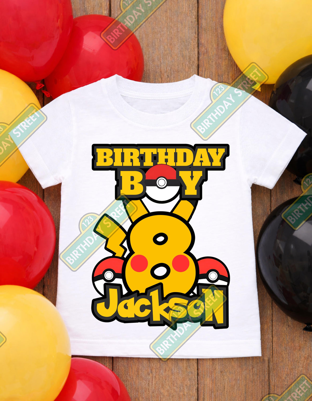Custom Pocket Monster Birthday Tee - Custom Name & Age Birthday Shirt - Video Game Birthday Shirt - Card Game Birthday Shirt