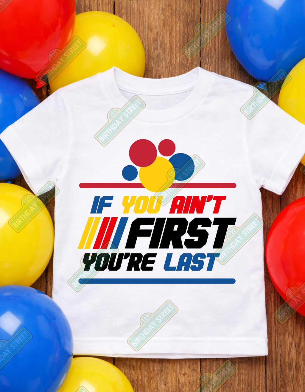 If You Ain't First You're Last - Custom First Birthday Tee - 1st Birthday Shirt - Racing Birthday Shirt - Boy Birthday Shirt - Custom Name