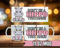 Don't Be a Hippotwatamus Ceramic Mug, Perfect Gift for Animal Lovers, Fun Coffee Cup for Birthdays, Hippo Mug for Kids, Unique Tea Mug