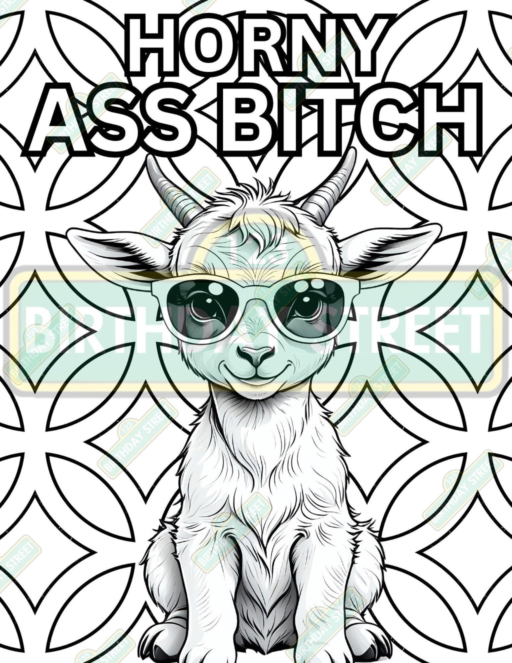 Swearing Coloring Book - Baby Animals Wearing Sunglasses with Swear Words - Print Your Own - 25 Pages