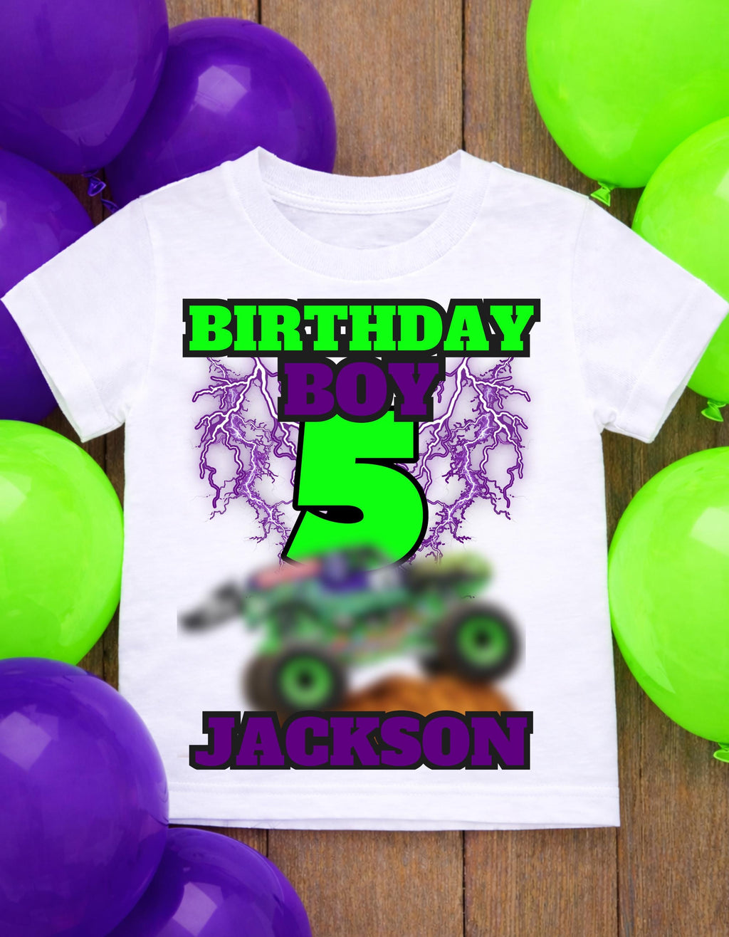Custom Monster Truck Birthday Tee - Truck Birthday Shirt - Racing Birthday Shirt - Smash Birthday Shirt - Custom Name & Age Shirt