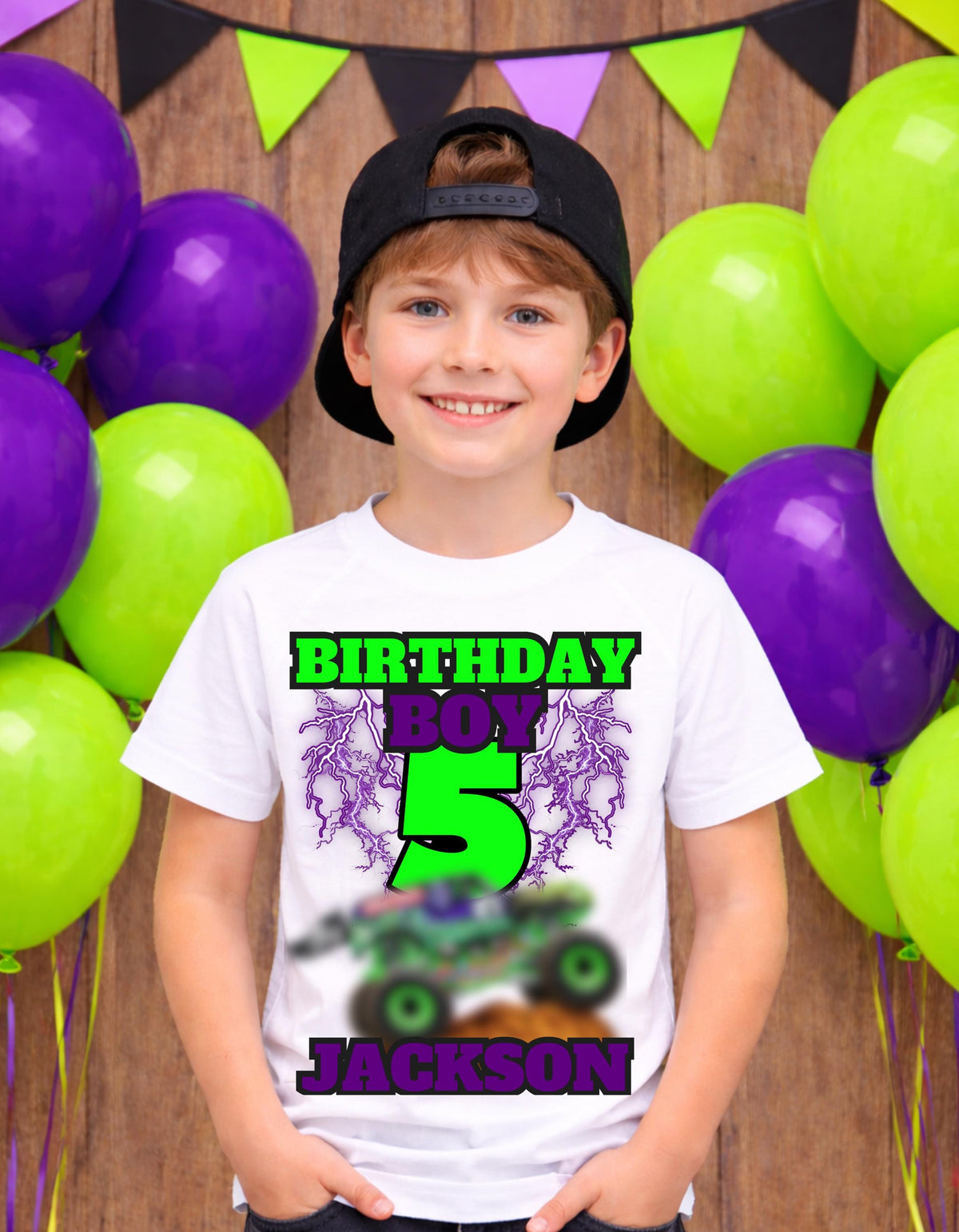 Custom Monster Truck Birthday Tee - Truck Birthday Shirt - Racing Birthday Shirt - Smash Birthday Shirt - Custom Name & Age Shirt