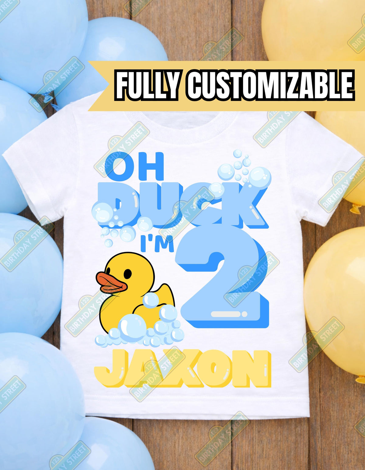 Oh Duck I'm Birthday Shirt, Funny Kids Birthday Tee, Custom Name Age Shirt, Duck Theme Birthday Outfit, Boy Girl Birthday Shirt, Any Age Tee