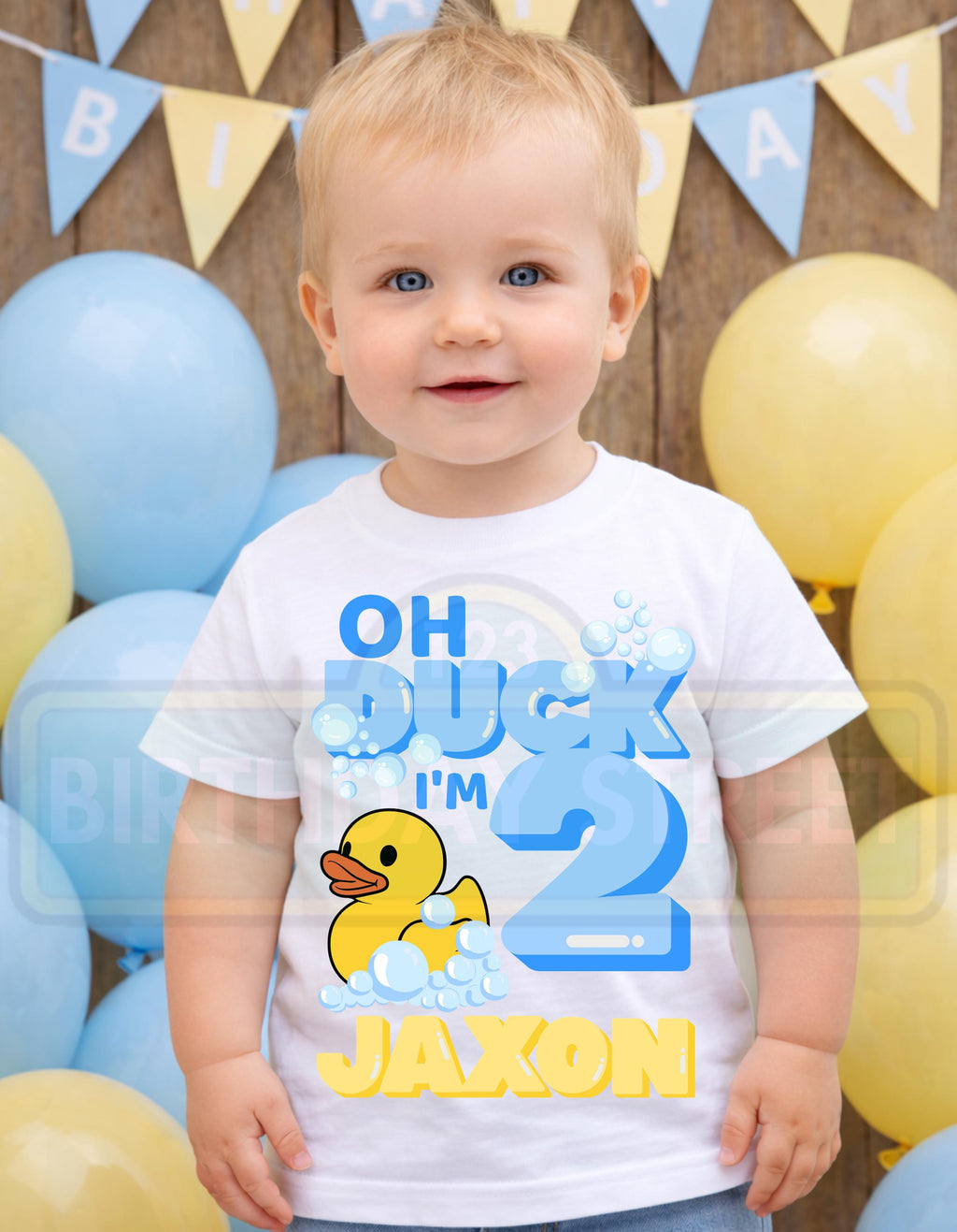 Oh Duck I'm Birthday Shirt, Funny Kids Birthday Tee, Custom Name Age Shirt, Duck Theme Birthday Outfit, Boy Girl Birthday Shirt, Any Age Tee