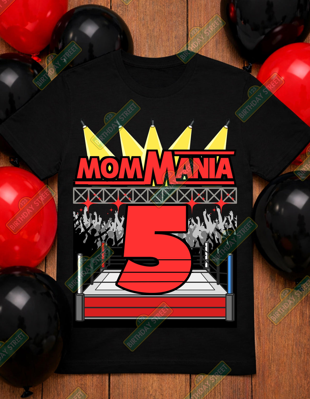 Custom Wrestling Birthday Family Shirts, Matching Birthday Shirts, Mom Dad Brother Sister Shirts, Personalized Age Tee, Wrestling Theme Part