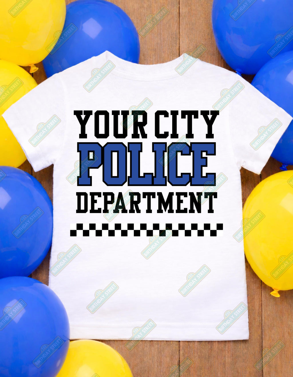 Custom Police Birthday Shirt Any Age, Police Birthday Tee Boy Girl, Cop Party Shirt Personalized Name Age, Police Badge Birthday Outfit Kids