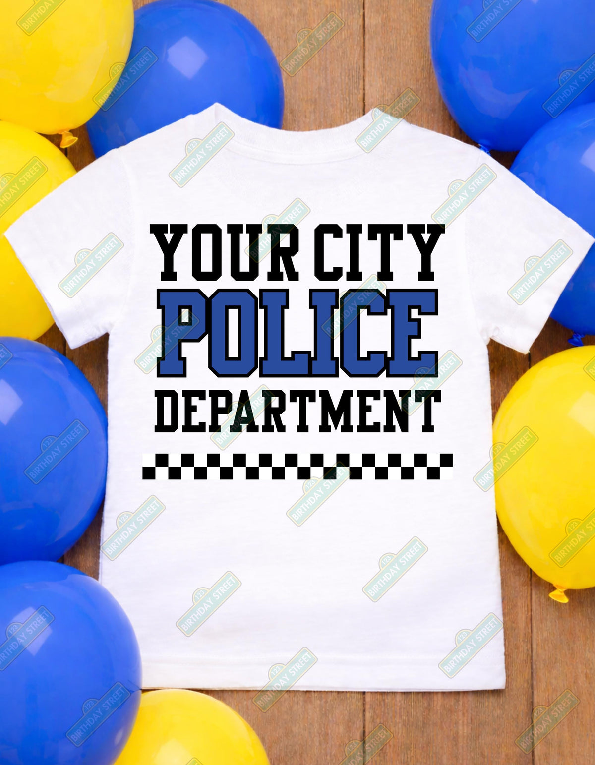 Custom Police Birthday Shirt Any Age, Police Birthday Tee Boy Girl, Cop Party Shirt Personalized Name Age, Police Badge Birthday Outfit Kids