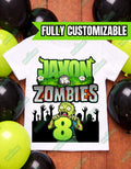 Zombie Birthday Shirt, Custom Name Age Tee, Kids Zombie Party Shirt, Scary Cute Birthday Outfit, Any Age Personalized Tee, Boys Girls Hallow