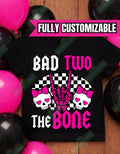 Bad Two The Bone Birthday Shirt, 2nd Birthday Outfit, Two Years Old Shirt, Rocker Toddler Shirt, Second Birthday Boy Girl Shirt, Custom