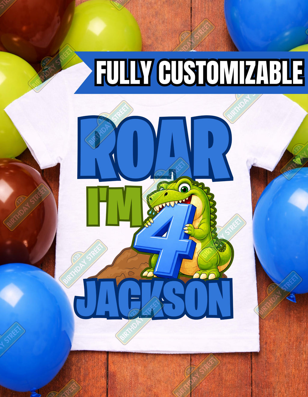 Custom 4th Birthday Shirt, Dino 4th Birthday Shirt, ROAR I’m 4 Shirt, Dinosaur Birthday Shirt, Personalized Kids Birthday Tee, Boy Girl 4th
