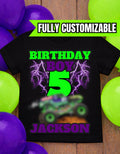 Custom Monster Truck Birthday Tee - Truck Birthday Shirt - Racing Birthday Shirt - Smash Birthday Shirt - Custom Name & Age Shirt