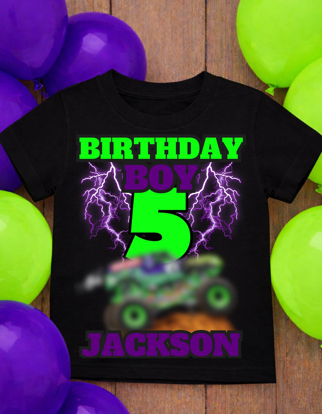 Custom Monster Truck Birthday Tee - Truck Birthday Shirt - Racing Birthday Shirt - Smash Birthday Shirt - Custom Name & Age Shirt
