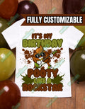 Funny Birthday Shirt Any Age, Pooty Like a Rockstar Shirt, Poop Emoji Birthday Tee, Custom Name Age Shirt, Kids Birthday Outfit, Front Back