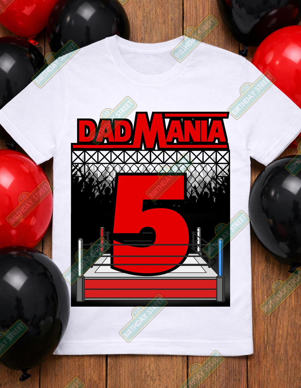 Custom Wrestling Birthday Family Shirts, Matching Birthday Shirts, Mom Dad Brother Sister Shirts, Personalized Age Tee, Wrestling Theme Part