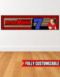 Custom Wrestling Birthday Banner Template 2x8 ft, Hand Painted Banner Template, Any Name Any Age, DIY Party Backdrop, Craft Paper Banner