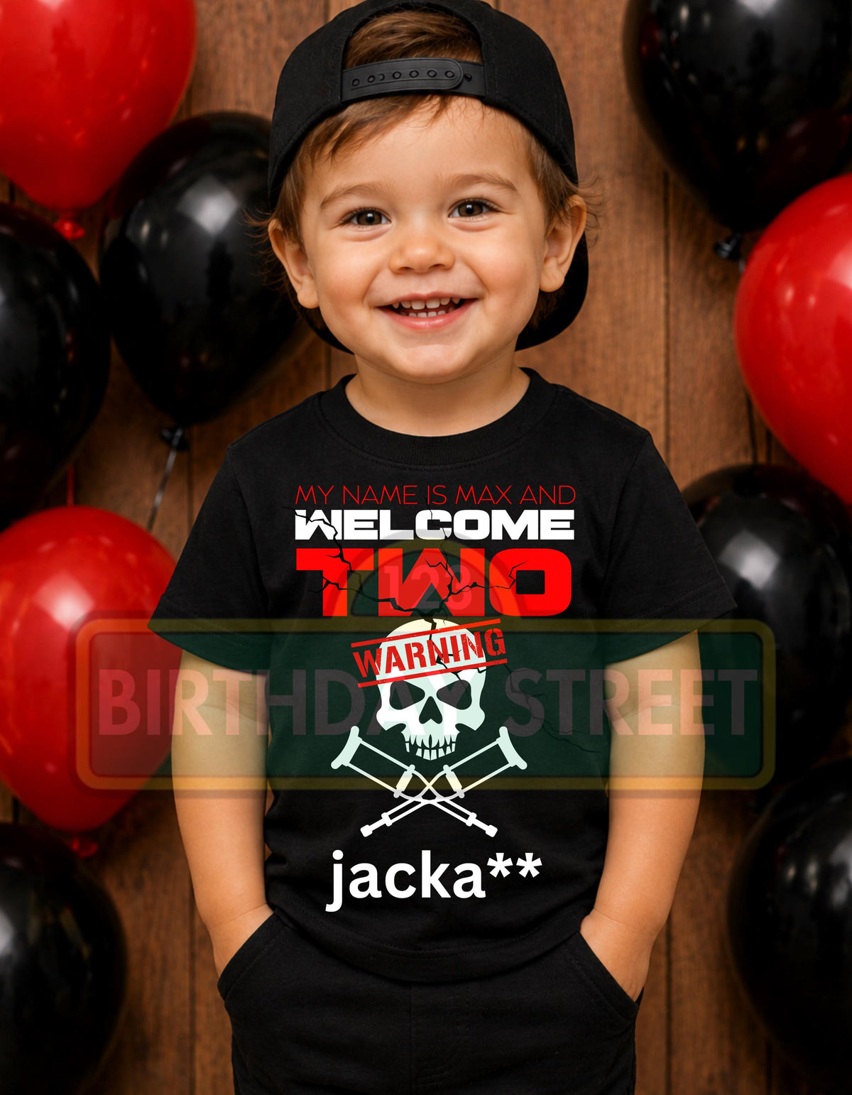 Jacka** Birthday Shirt, 2nd Birthday Tee, Funny Second Birthday Shirt, Custom Name Age 2 Shirt, Birthday Party Tee