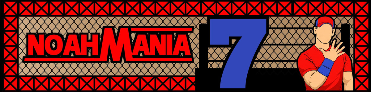 Custom Wrestling Birthday Banner Template 2x8 ft, Hand Painted Banner Template, Any Name Any Age, DIY Party Backdrop, Craft Paper Banner