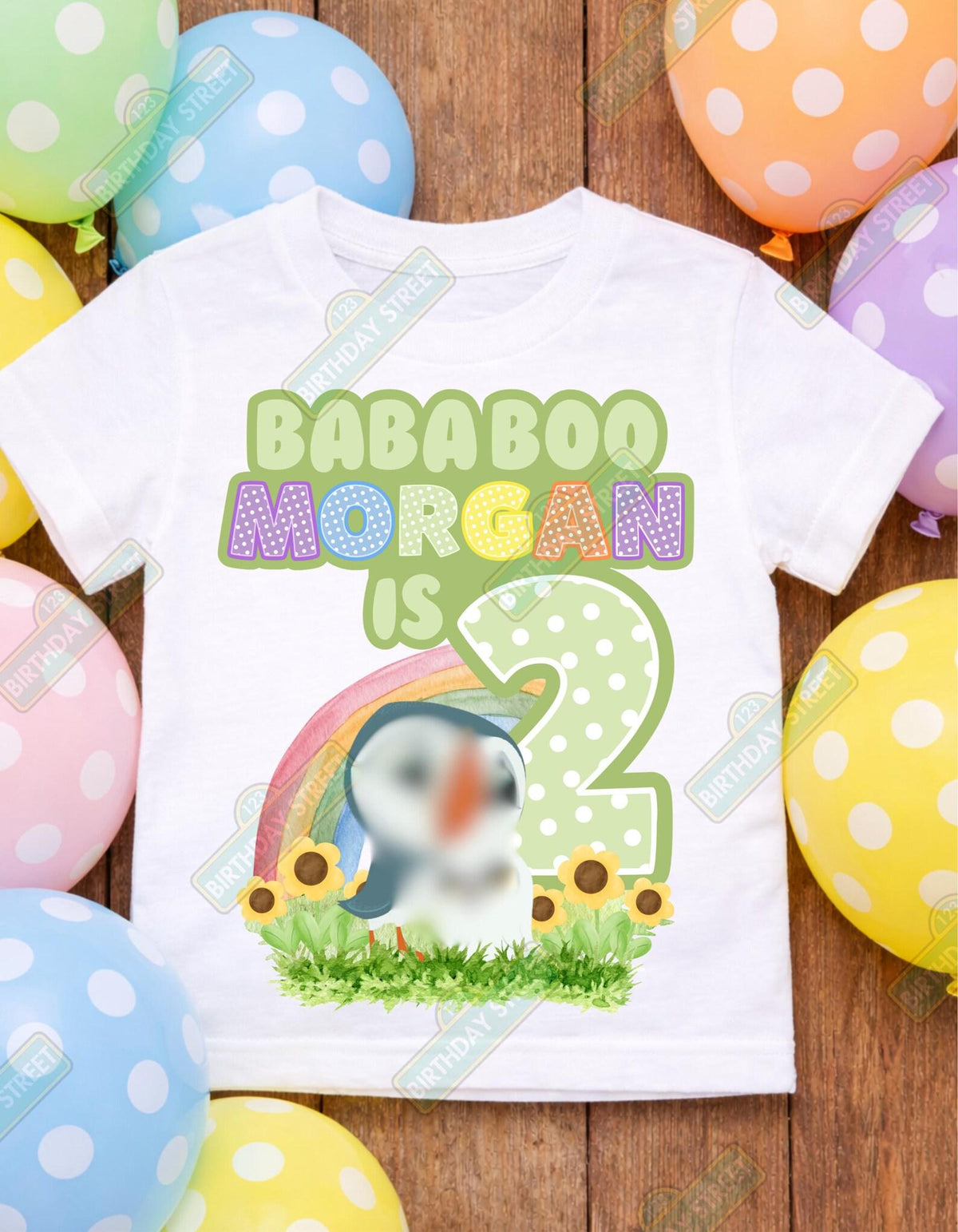 Puffin Birthday Design PNG, Personalized Puffin Birthday Shirt Design, Any Age Birthday, Rainbow Puffin Party, Custom Birthday PNG