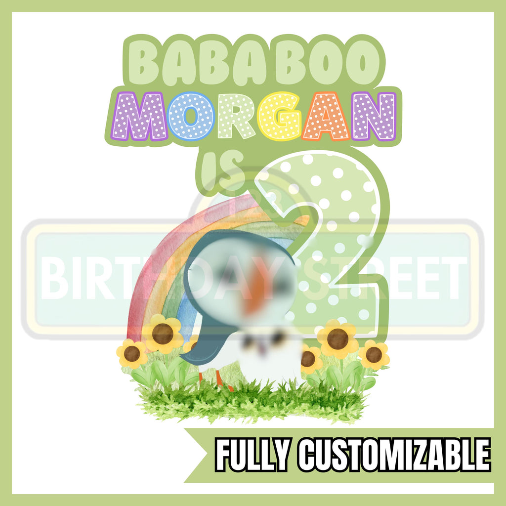 Puffin Birthday Design PNG, Personalized Puffin Birthday Shirt Design, Any Age Birthday, Rainbow Puffin Party, Custom Birthday PNG