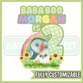 Puffin Birthday Design PNG, Personalized Puffin Birthday Shirt Design, Any Age Birthday, Rainbow Puffin Party, Custom Birthday PNG