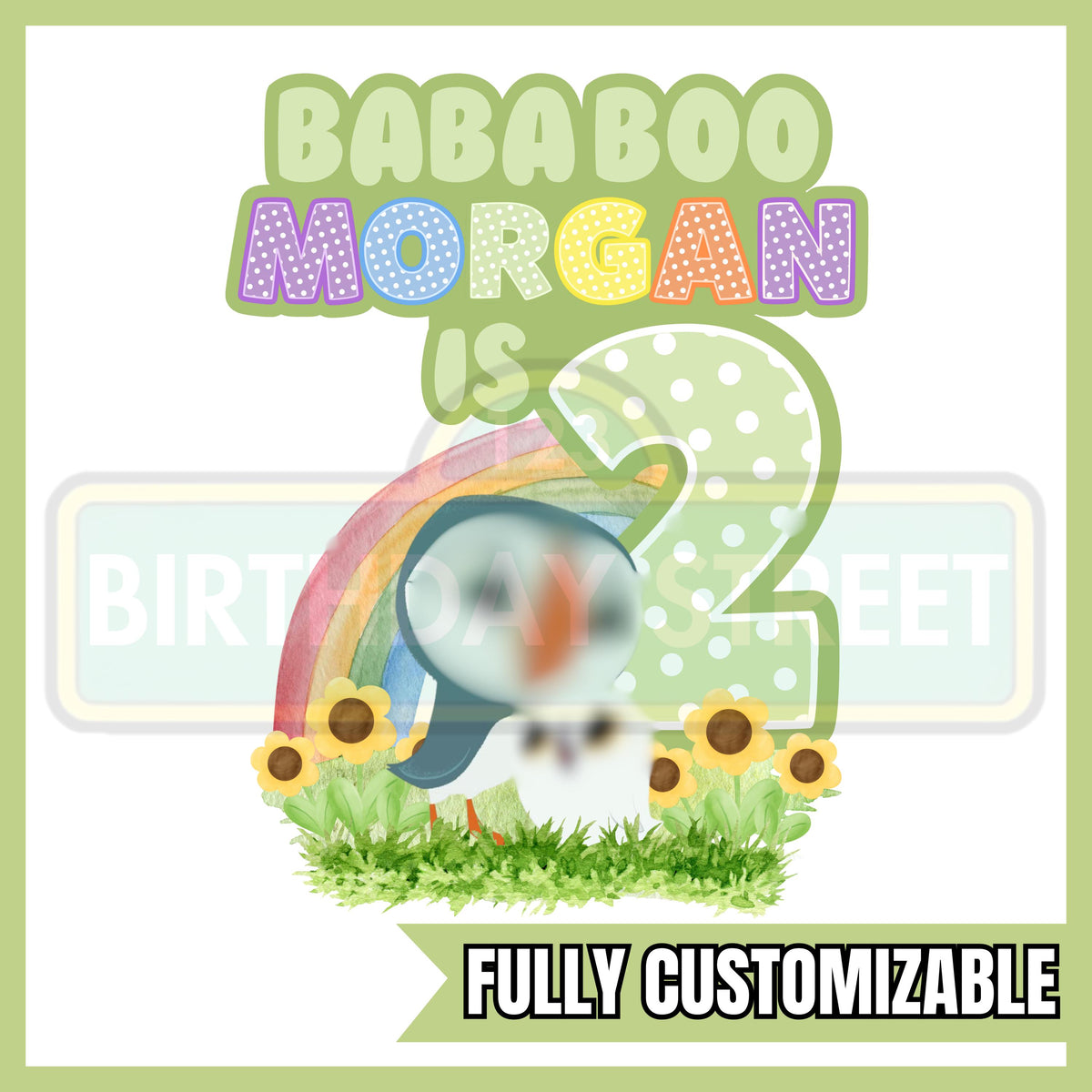 Puffin Birthday Design PNG, Personalized Puffin Birthday Shirt Design, Any Age Birthday, Rainbow Puffin Party, Custom Birthday PNG