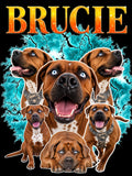 Custom Bootleg Dog Poster | Personalized Pet Poster From Photo | 1 or 2 Dogs | Digital or Printed | 30x40 Custom Dog Portrait