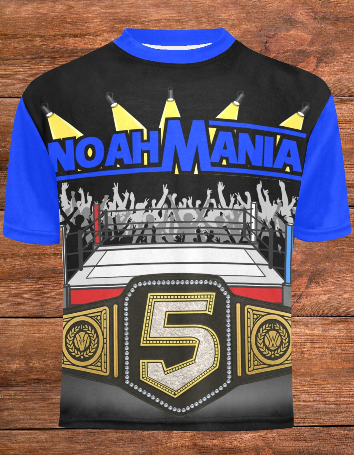 Personalized Wrestling Birthday Shirt, Custom Name Age Wrestling Tee, Any Color, Wrestling Birthday Party Shirt, Kids Birthday T-Shirt
