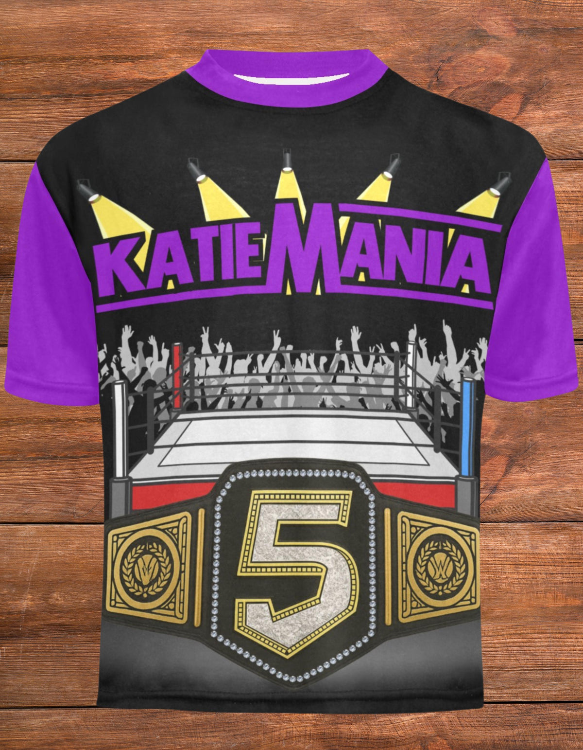 Personalized Wrestling Birthday Shirt, Custom Name Age Wrestling Tee, Any Color, Wrestling Birthday Party Shirt, Kids Birthday T-Shirt