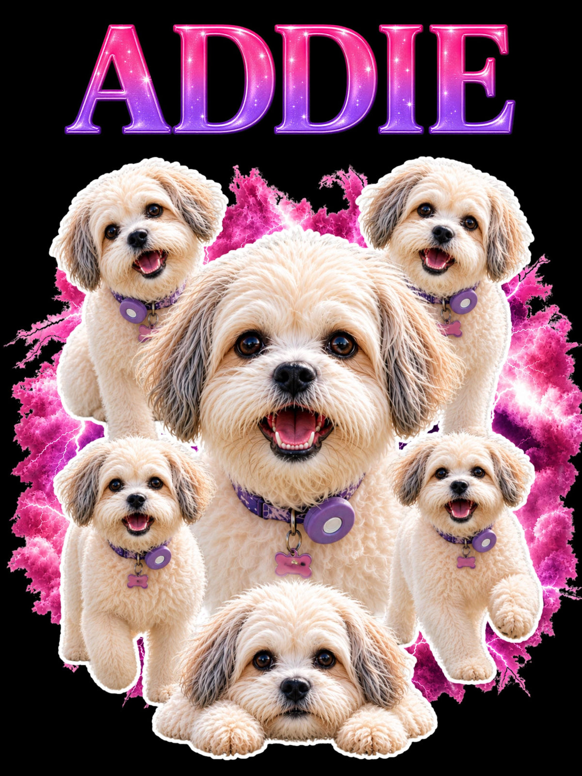 Custom Bootleg Dog Poster | Personalized Pet Poster From Photo | 1 or 2 Dogs | Digital or Printed | 30x40 Custom Dog Portrait