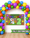 Puffin Birthday Banner Template, Personalized Any Name & Age, 60x36 Birthday Party Banner, Digital Printable Backdrop